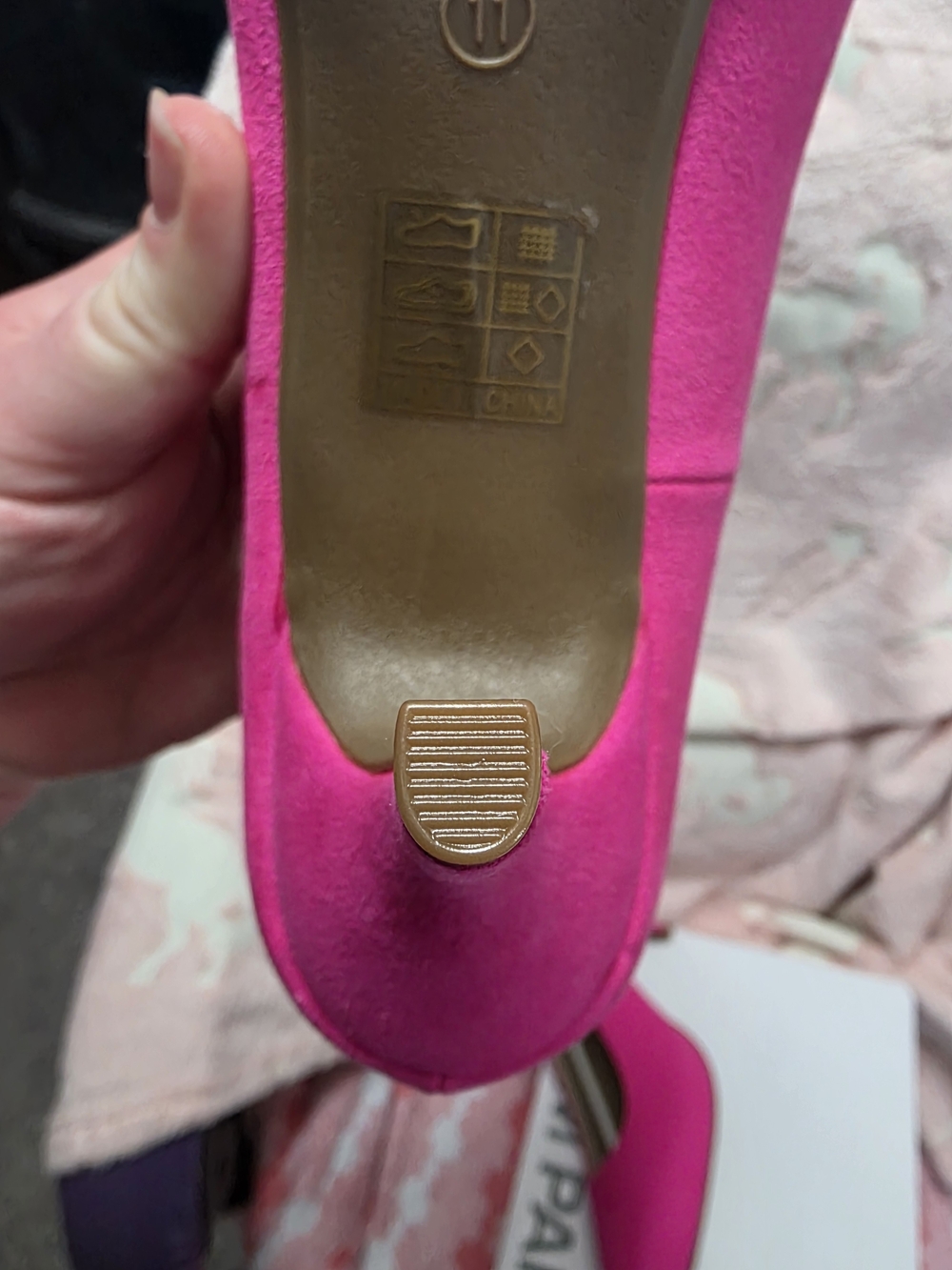 Dream Pairs Hot Pink Suede "Tiffanny" Pump - Picture 7 of 14
